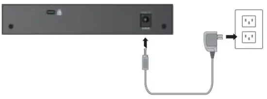 NETGEAR GS108v3 ProSafe 8 Port Gigabit Ethernet Switch - Connect power