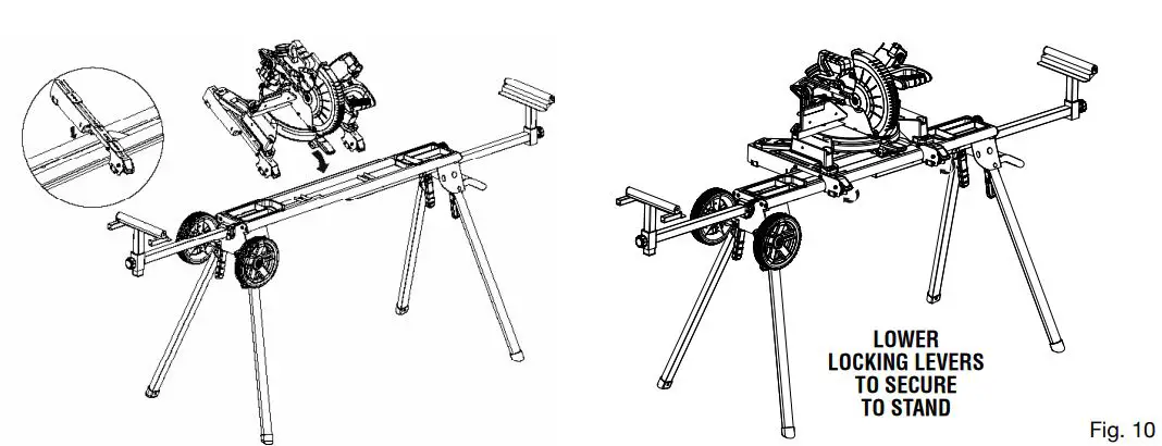 RIDGID AC9960 Professional Compact Miter Saw Stand User Manual - Fig 10