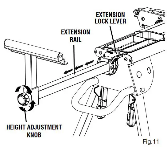 RIDGID AC9960 Professional Compact Miter Saw Stand User Manual - Fig 11