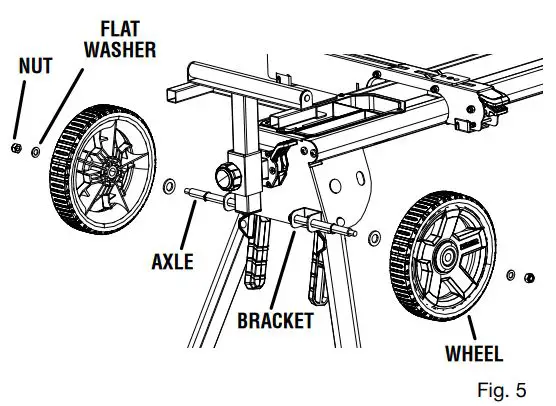 RIDGID AC9960 Professional Compact Miter Saw Stand User Manual - Fig 5