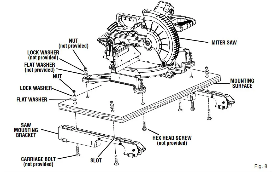 RIDGID AC9960 Professional Compact Miter Saw Stand User Manual - Fig 8