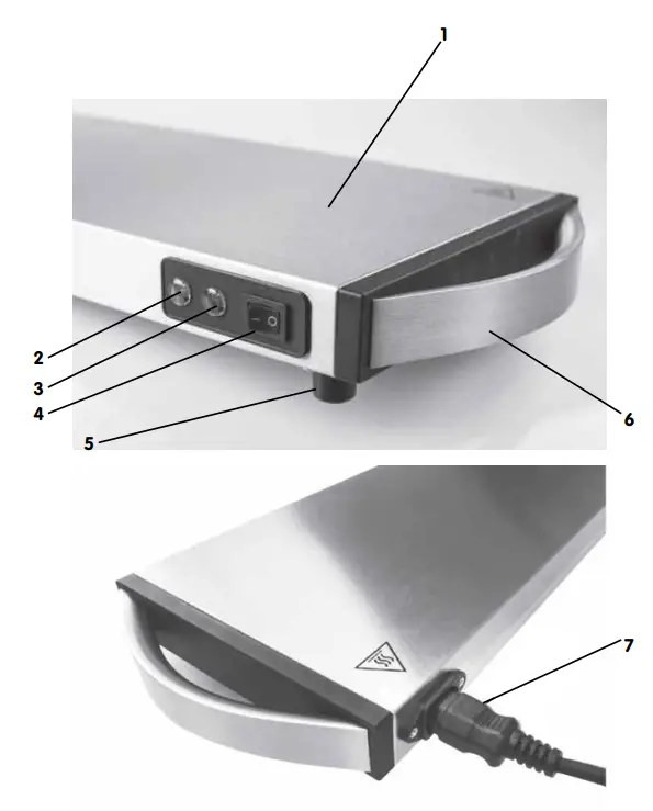 ELVITA CVP1200X Cordless Warming Tray - FEATURES
