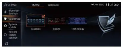 Changan 790003053 automobile terminal assy User Manual - Personal setting