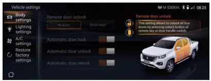 Changan 790003053 automobile terminal assy User Manual - Vehicle body setting