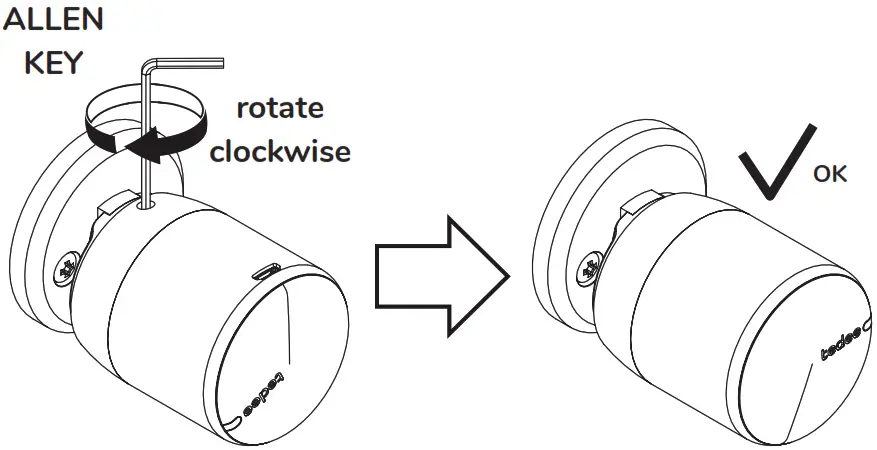 tedee Nordic Adapter Door Lock - Allen key provided