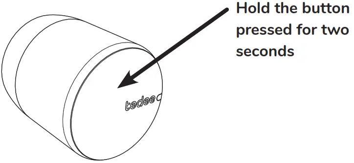 tedee Nordic Adapter Door Lock - Hold the button