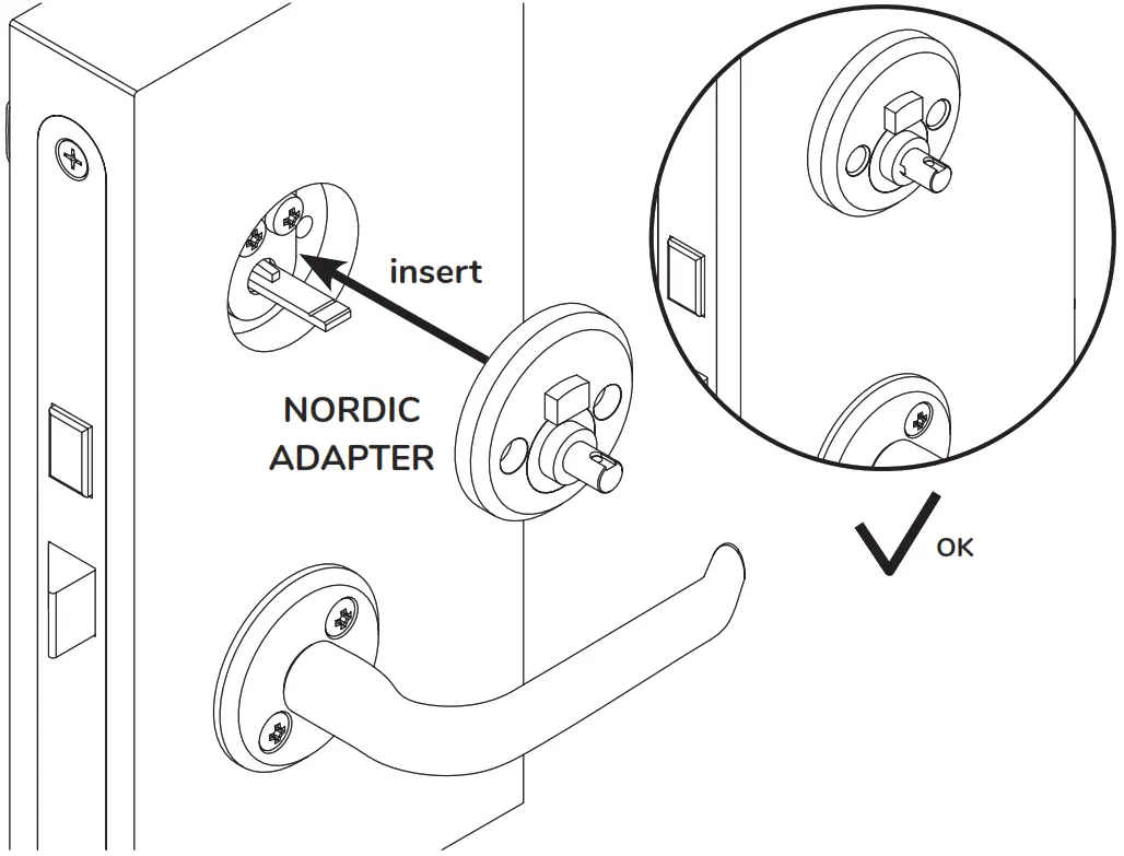 tedee Nordic Adapter Door Lock - Nordic adapter