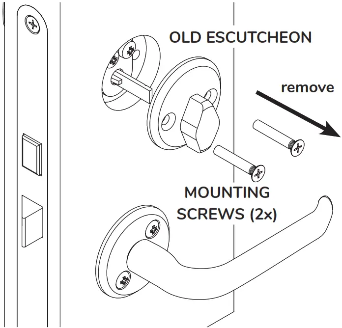 tedee Nordic Adapter Door Lock - OLD ESCUTCHEON