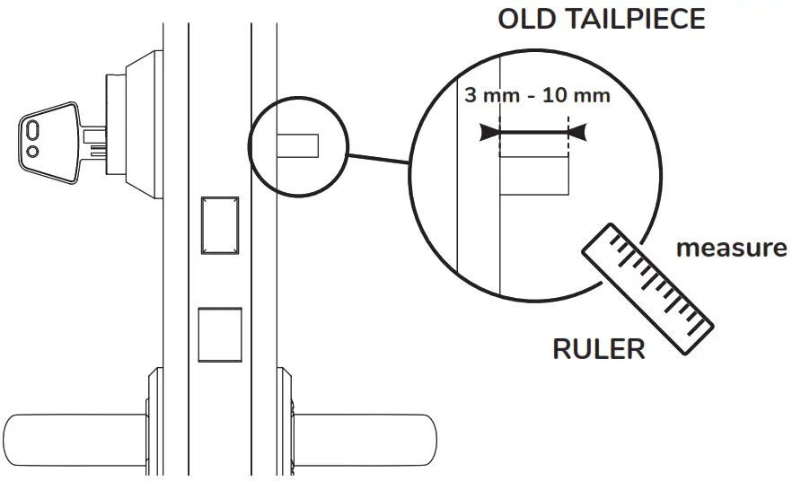 tedee Nordic Adapter Door Lock - OLD TAILPIECE