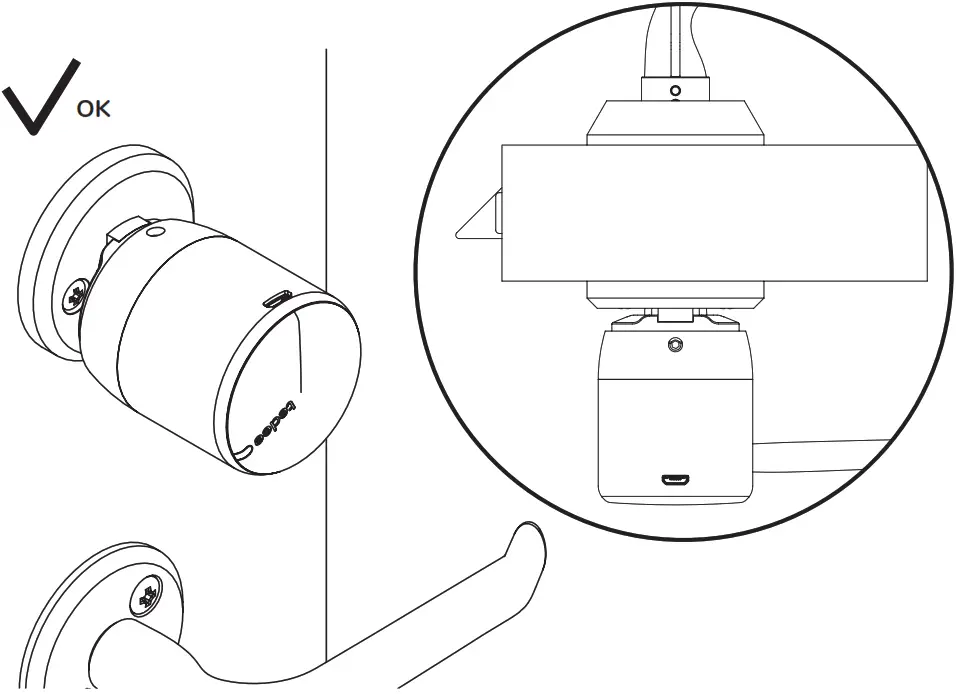 tedee Nordic Adapter Door Lock - Position