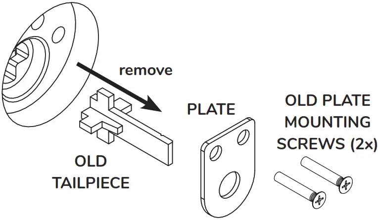 tedee Nordic Adapter Door Lock - Remove plate