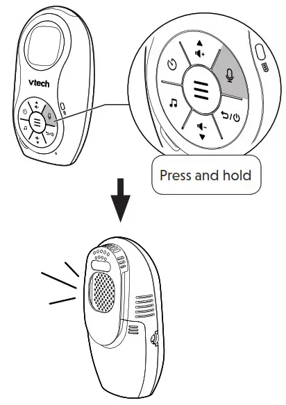 vtech Audio Baby Monitor - Talk to your baby via the baby unit-
