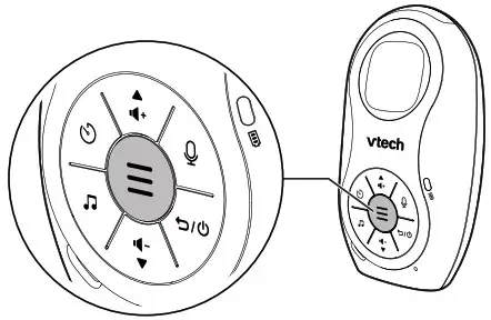 vtech Audio Baby Monitor - Use the menu