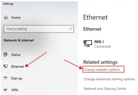 configure your PC IP address