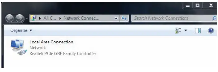configure your PC IP address