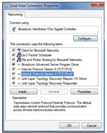 configure your PC IP address