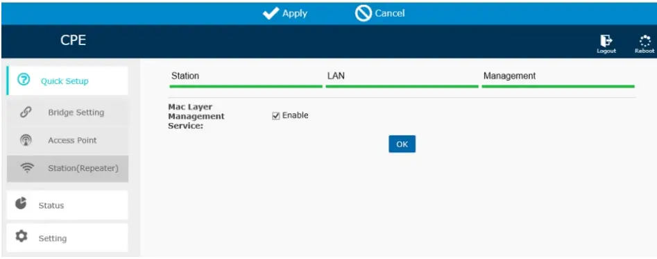 Managment Swtting Interface