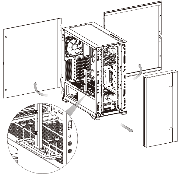 thermaltake H700 TG Mid Tower ARGB Tempered Glass Computer Case - fig5
