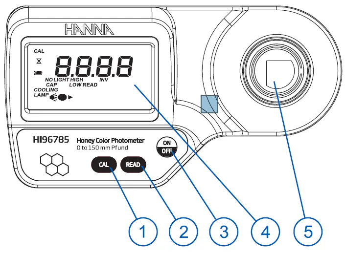 HANNA HI96785 Honey Color Grade Portable Photometer 21