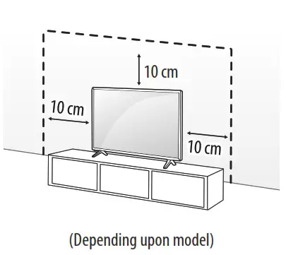 LG 43UP7500PSF UHD AI ThinQ 43 Inch UP75 4K Smart TV - Mounting on the Table