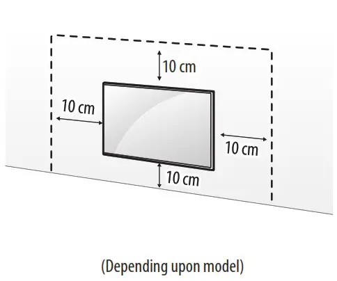 LG 43UP7500PSF UHD AI ThinQ 43 Inch UP75 4K Smart TV - Mounting to the Wall