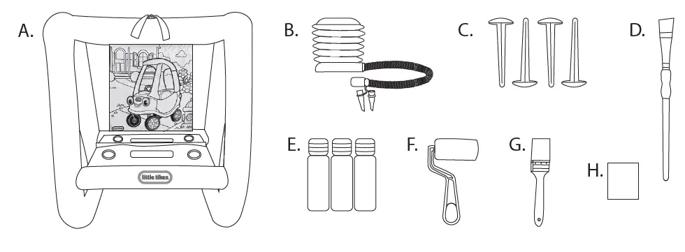 little tikes 660573C3 3 In 1 Paint and Play Backyard Easel FIG Q