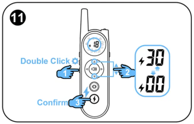 Shock intensity adjustment