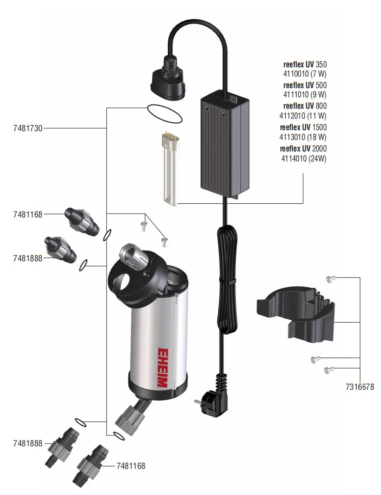 EHEIM reeflexUV 350 UV Steriliser - reeflex UV 350
