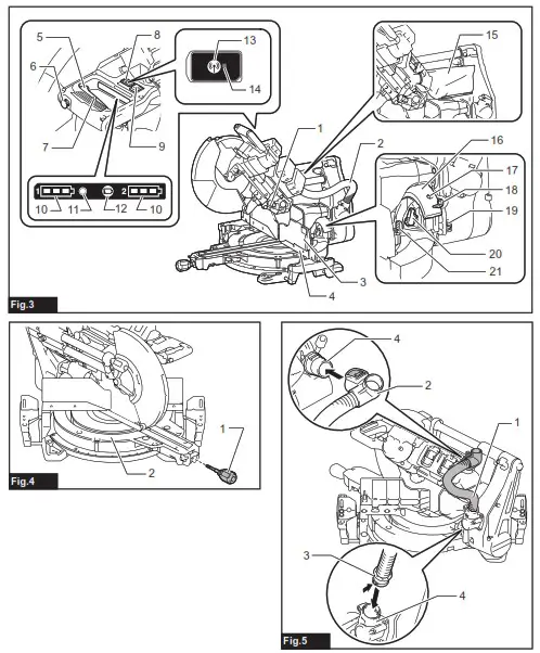 makita DLS212 Cordless Slide Compound Miter Saw - overview 2