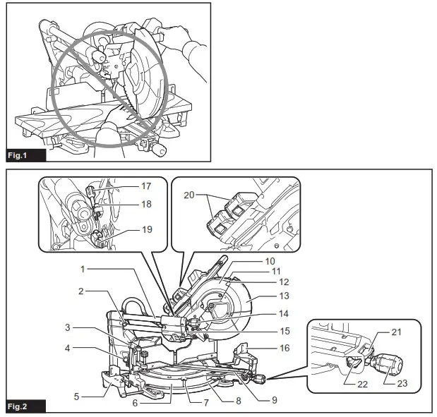 makita DLS212 Cordless Slide Compound Miter Saw - overview