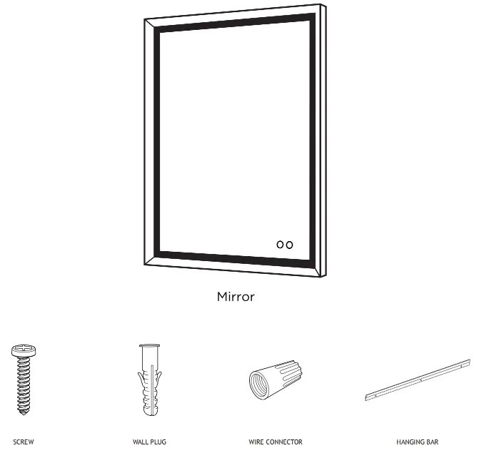 WELLFOR Luky-W6FM2636 Lighted Frame Mirror - 1