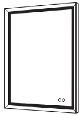 WELLFOR Luky-W6FM2636 Lighted Frame Mirror