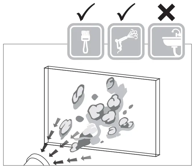 Cleaning guide of the dust filter