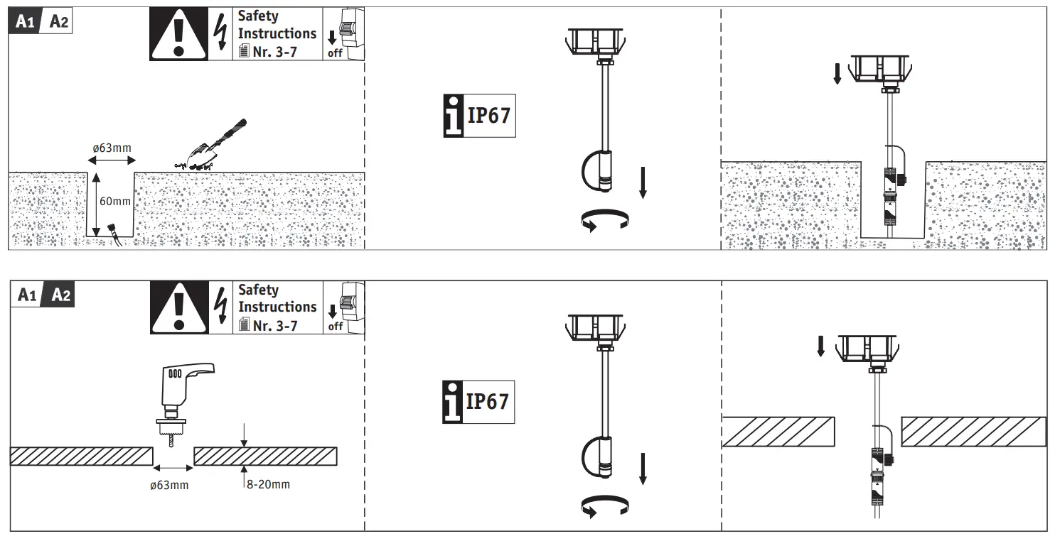 Paulmann 939.53 Plug and Shine LED Recessed Floor Luminaire Floor Single Luminaire - fig 2