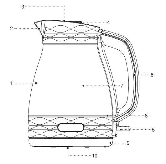 BRAYER BR1029 Electric Kettle - Parts