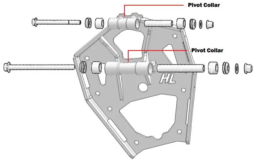 HL Polaris Ranger 1000 XP 8 Inch Dual Idler Portal Kit - BACKING PLATE 2