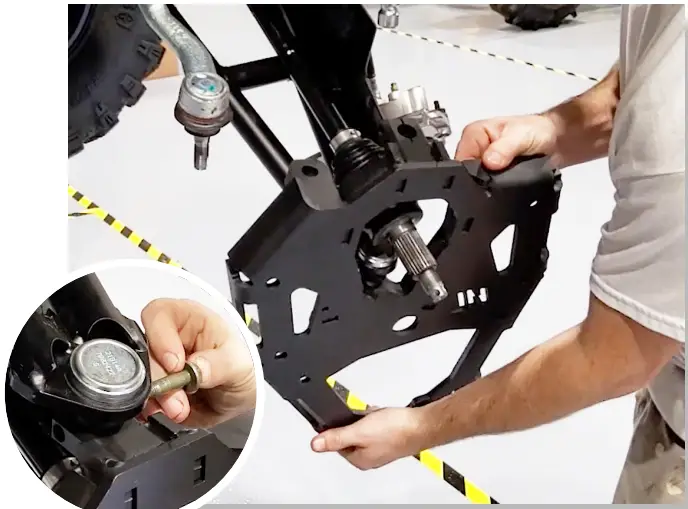 HL Polaris Ranger 1000 XP 8 Inch Dual Idler Portal Kit - BACKING PLATE