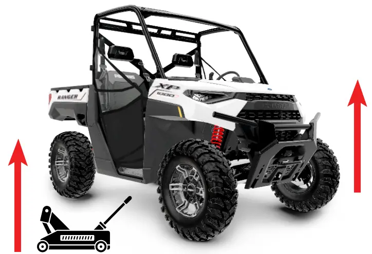 HL Polaris Ranger 1000 XP 8 Inch Dual Idler Portal Kit - FRONT WHEELS