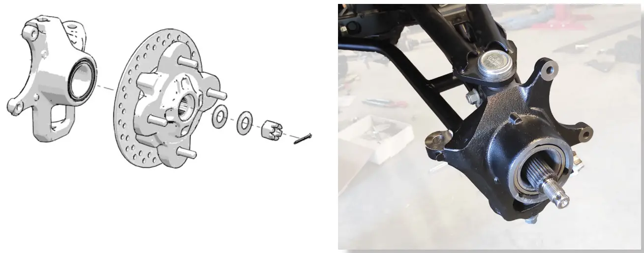HL Polaris Ranger 1000 XP 8 Inch Dual Idler Portal Kit - HUB ASSEMBLY