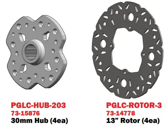 HL Polaris Ranger 1000 XP 8 Inch Dual Idler Portal Kit - HUB & ROTOR