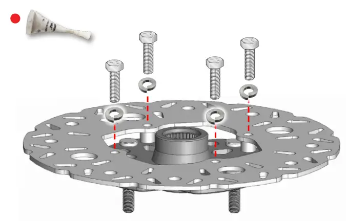 HL Polaris Ranger 1000 XP 8 Inch Dual Idler Portal Kit - Install the rotor