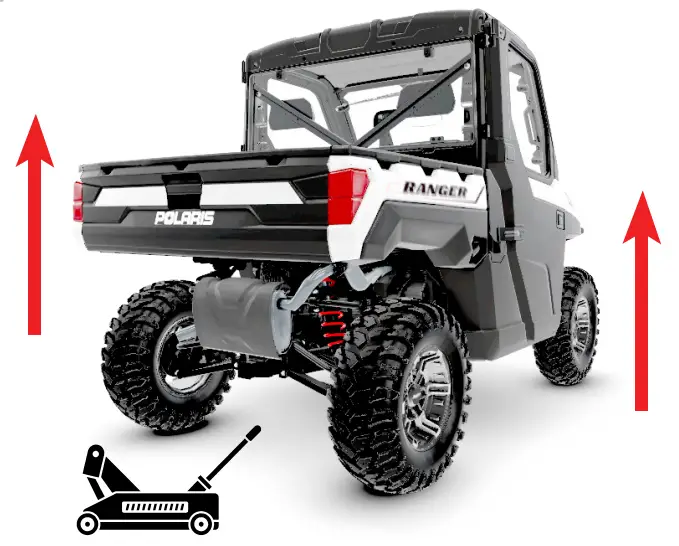 HL Polaris Ranger 1000 XP 8 Inch Dual Idler Portal Kit - REAR WHEELS