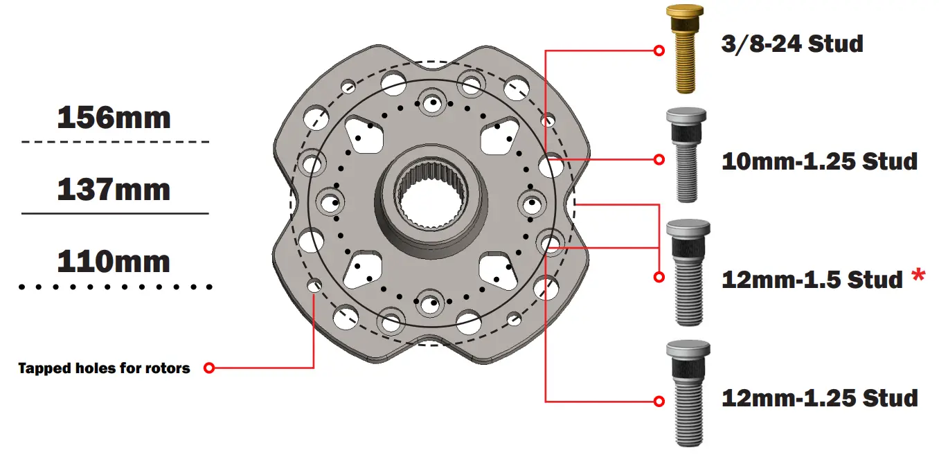 HL Polaris Ranger 1000 XP 8 Inch Dual Idler Portal Kit - ROTOR ASSEMBLY ROTOR ASSEMBLY