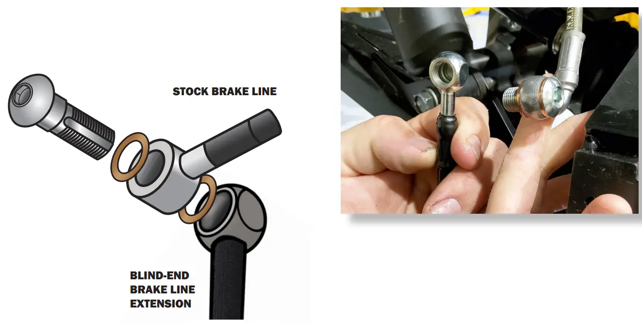 HL Polaris Ranger 1000 XP 8 Inch Dual Idler Portal Kit - STOCK BRAKE LINE 2