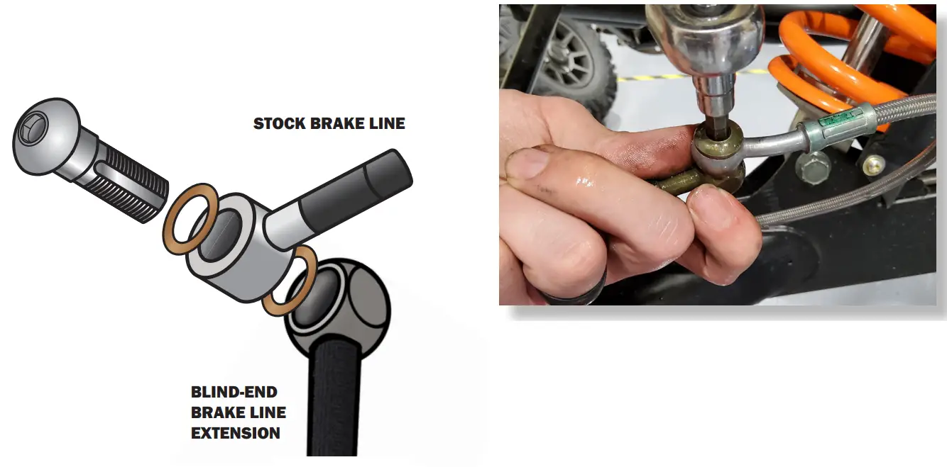 HL Polaris Ranger 1000 XP 8 Inch Dual Idler Portal Kit - STOCK BRAKE LINE