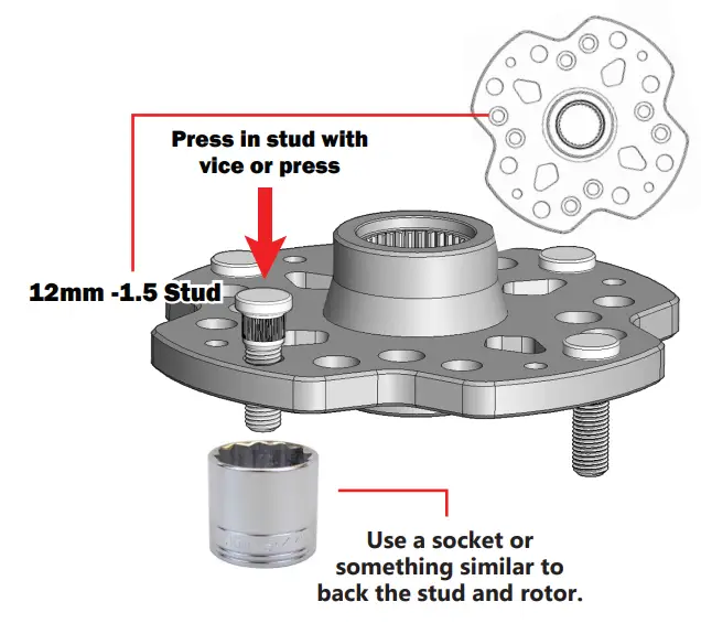 HL Polaris Ranger 1000 XP 8 Inch Dual Idler Portal Kit - STUDS