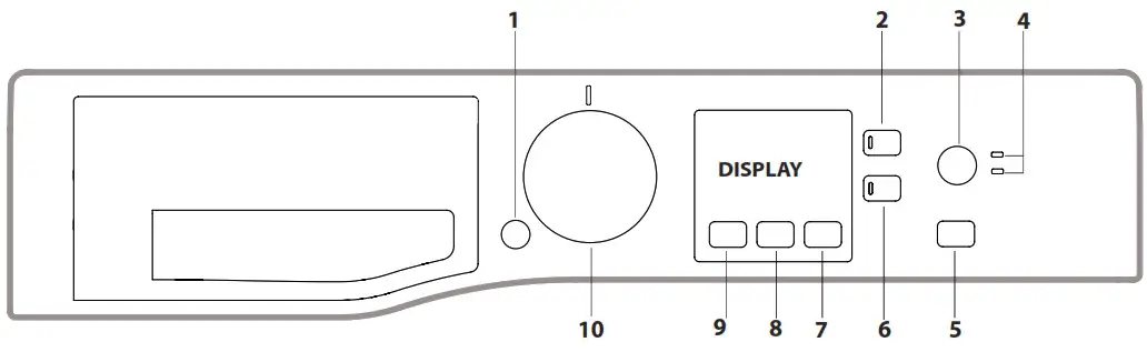 Whirlpool WRB 6215 B EU Front Load Washing Machine - CONTROL PANEL