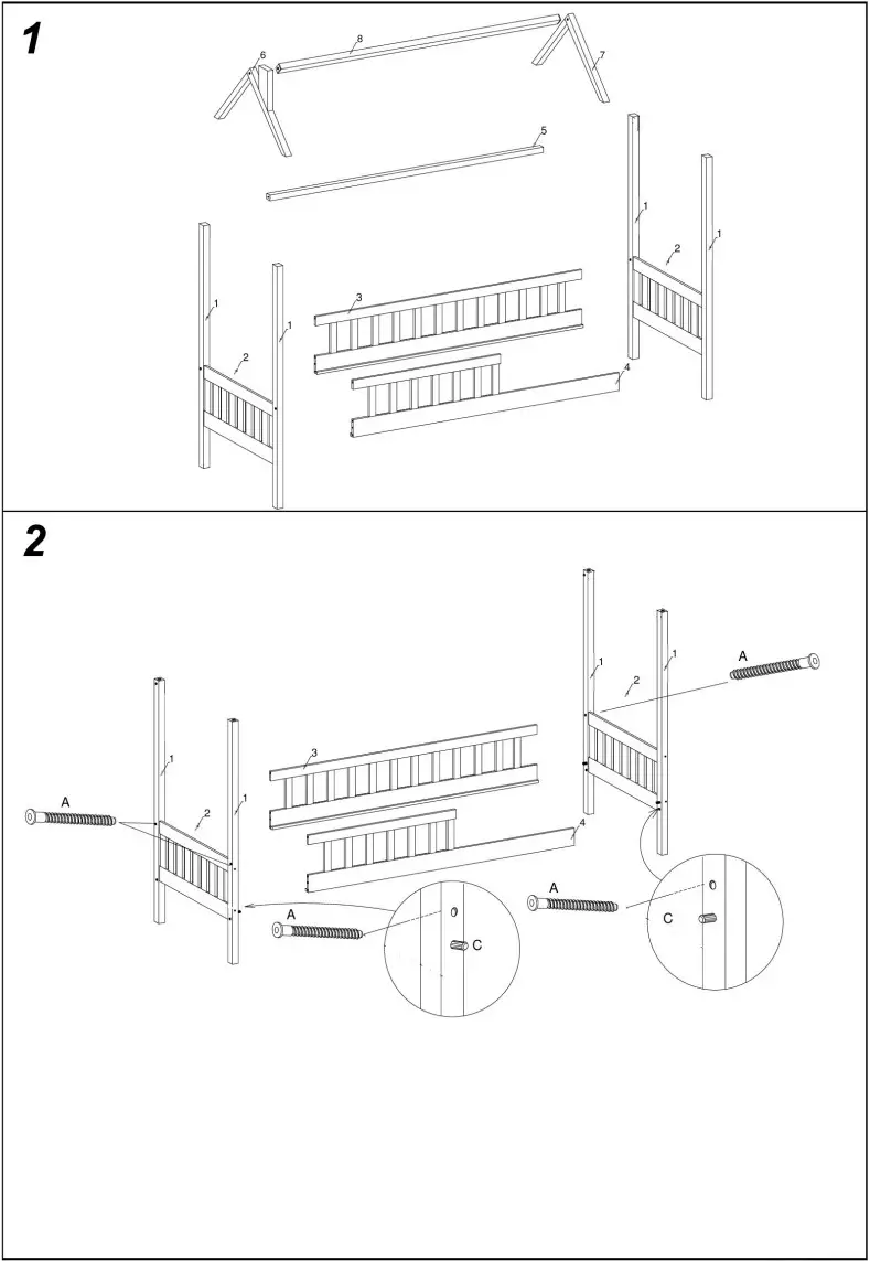 My Sweet Kids Heavy House Bed - Figure 1