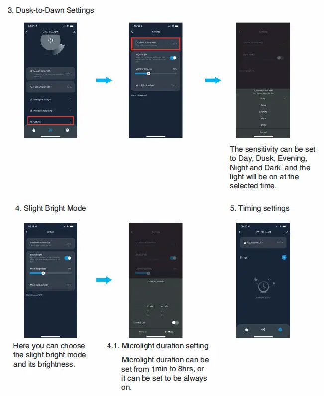 ONFORU BDB55WF-3 PIR LED Wall Lights with Motion Sensor 11