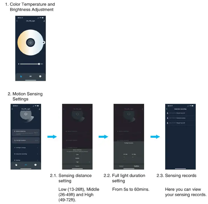 ONFORU BDB55WF-3 PIR LED Wall Lights with Motion Sensor 9